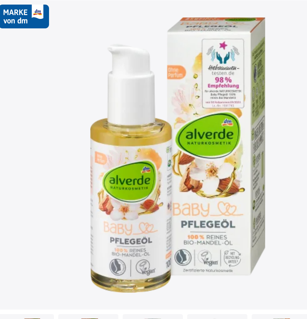 Babyöl 100% reines Bio-Mandelöl, 100 ml