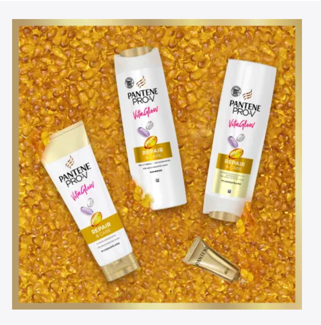 Shampoo & Conditioner & Haarkur 3in1 Vita Glow Repair & Care, 250 ml